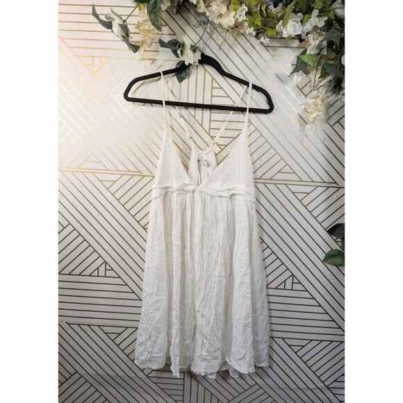 O'neill Saltwater Solids Women's White Viscose Strappy Cover Up Dress Size XL - Picture 1 of 7